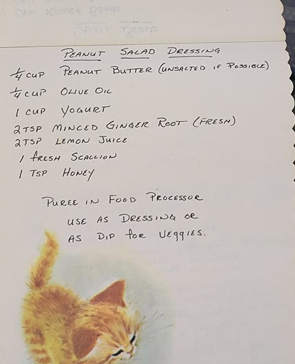 Peanut salad dressing