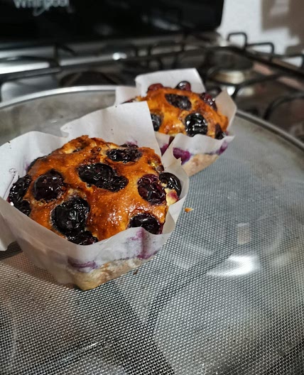 Muffin Arándanos healthy harina de almendra