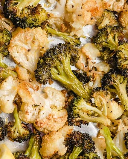Roasted Broccoli and Cauliflower