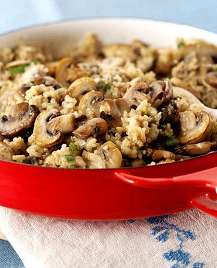Risotto with quinoa and mushrooms