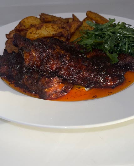 Cajun Butter Chicken with Cajun Spiced Potato Wedges 