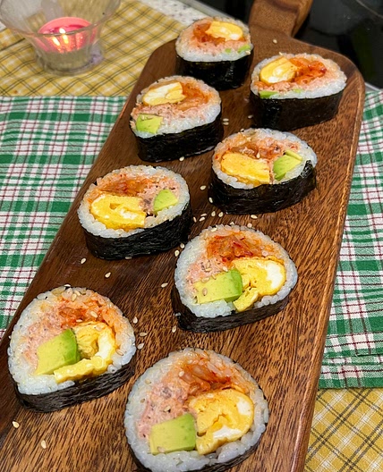 Kimchi Avo Egg Tuna Roll