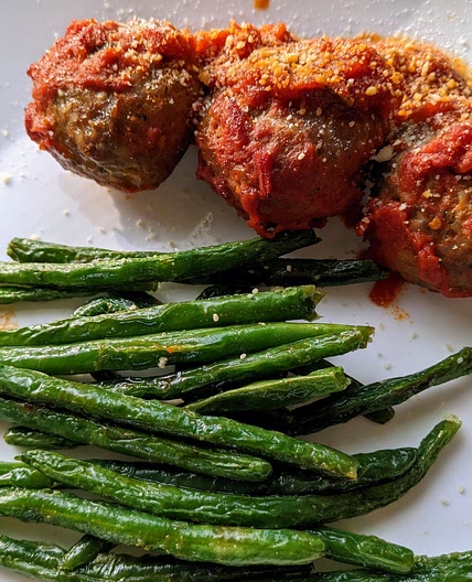 Tovala Italian Meatballs with Roasted Green Beans