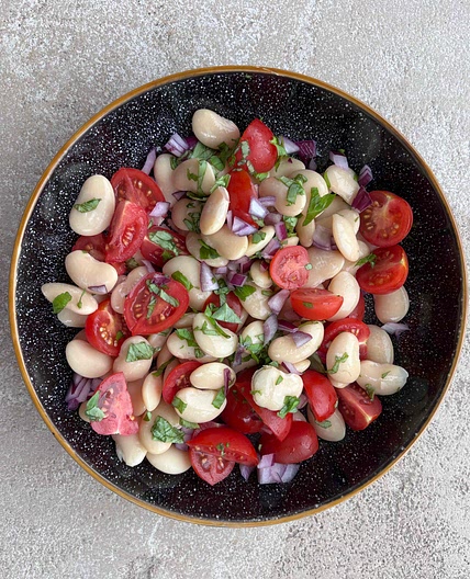 Butter Bean, Cherry Tomato & Red Onion Salad