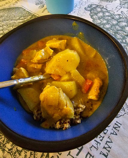 Homemade chicken potato Curry