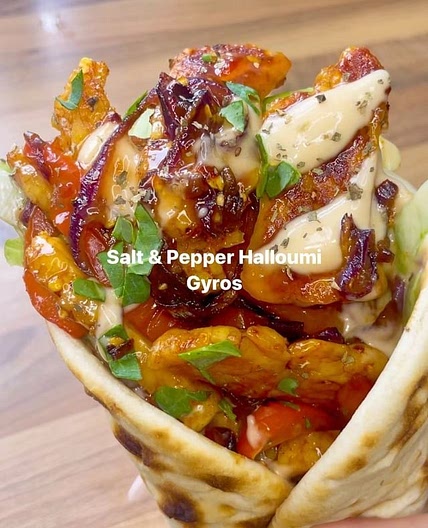 Salt & Pepper Halloumi Gyros