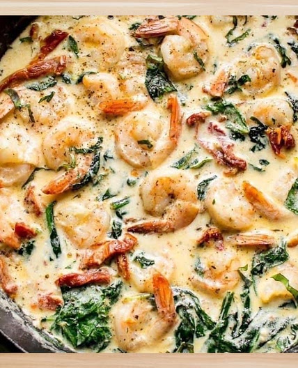 Creamy Garlic Tuscan Shrimp