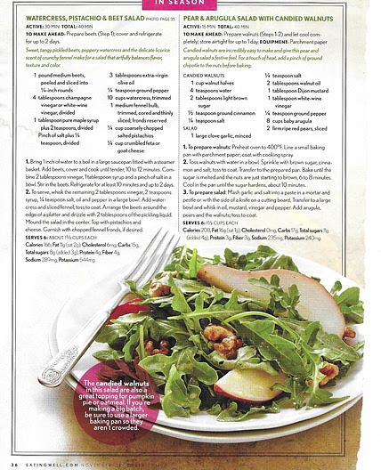 Pear and Arugula Salad with Candied Walnuts