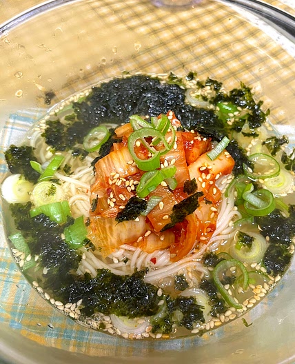 Kimchi Anchovy Noodle Soup (Janchi Guksoo/Banquet Noodles)