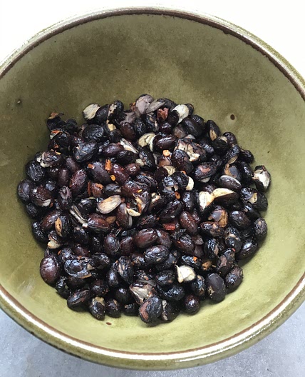 Crispy black beans