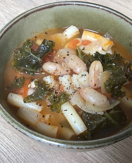 Beany-strone soup