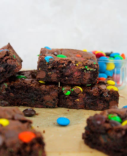 Fudgy M&M Brownies