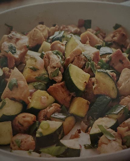 Zucchini-Basil Chicken Hash