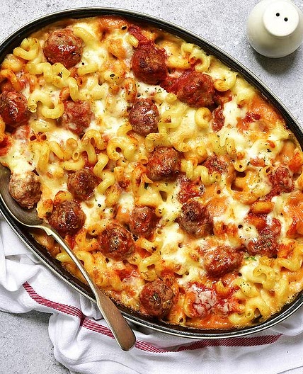 Dump-and-Bake Meatball Pasta Casserole Recipe: Just 4 Ingredients | Casseroles | 30Seconds Food