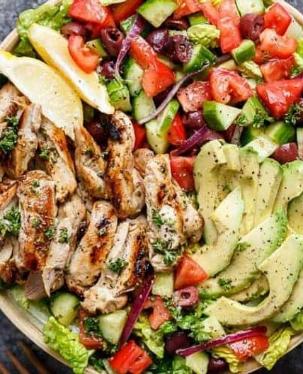 Lemon Herb Mediterranean Chicken Salad (Non-Vegetarian)