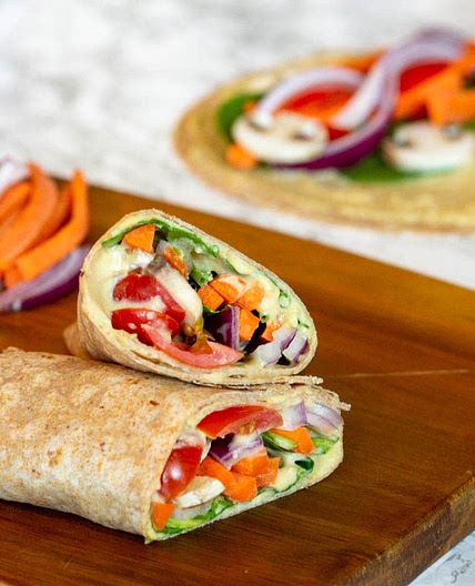 Whole Wheat Veggie Wrap (Vegetarian)