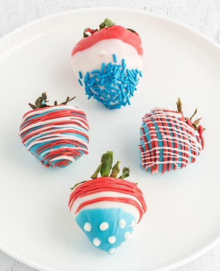 Patriotic Chocolate Covered Strawberries