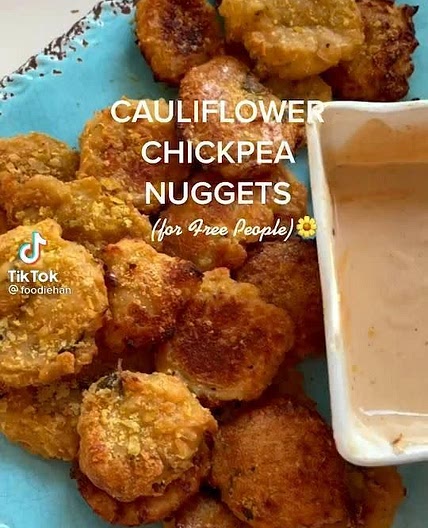 Cauliflower Chickpea Nuggets