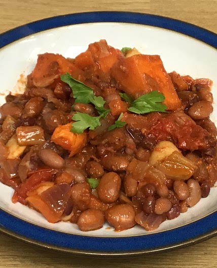 Sweet potato beany bake