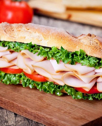 Pan con fiambre de pavo