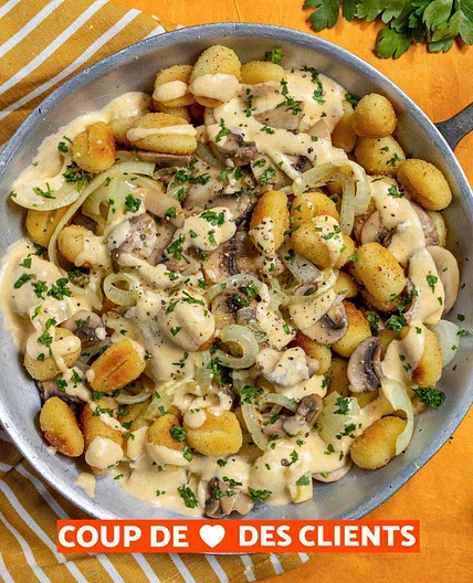Gnocchi à la crème de cheddar et persil