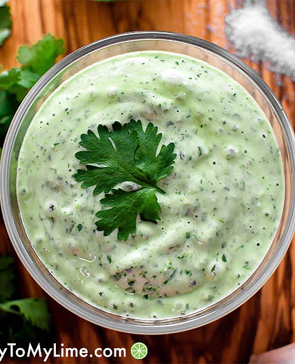 Poblano and cilantro green sauce