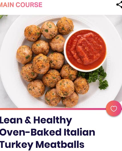 Lean and Healthy oven baked Turkey Meatballs