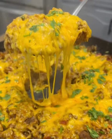 One pan Cheesy Taco Rice