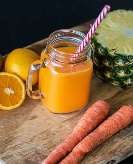 Bebida de Zanahoria, Piña y Naranja