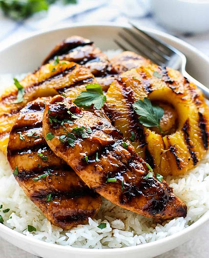 Hawaiian Chicken with Coconut Rice