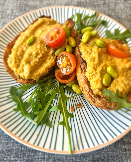 Smashed Edamame Bean on Toast