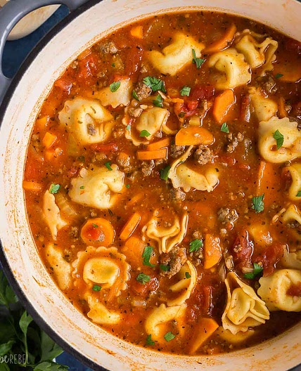The BEST Sausage Tortellini Soup