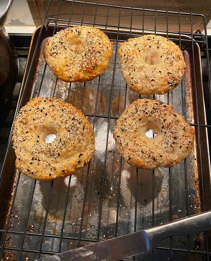 Homemade everything bagel