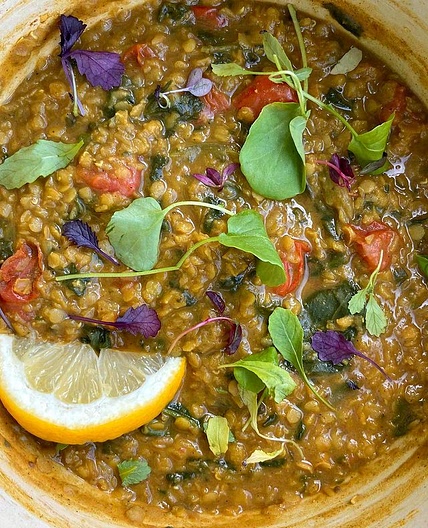 Spinach &amp; Tomato Dhal 🍃🍅