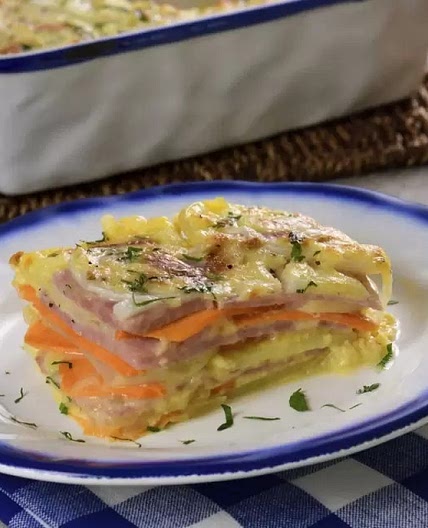 Lasaña de Papa y Camote Fácil