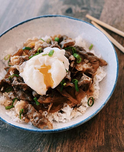 Beef Rice Bowl - Gyudon - Tiffy Cooks
