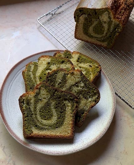 Matcha marble cake 🍵