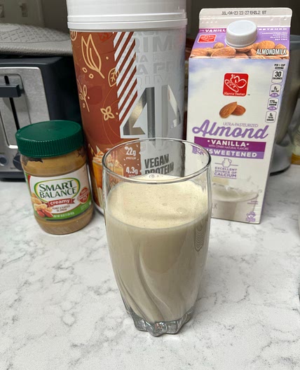 Salted Caramel Peanut Butter *Vegan* Protein Smoothie Drink 