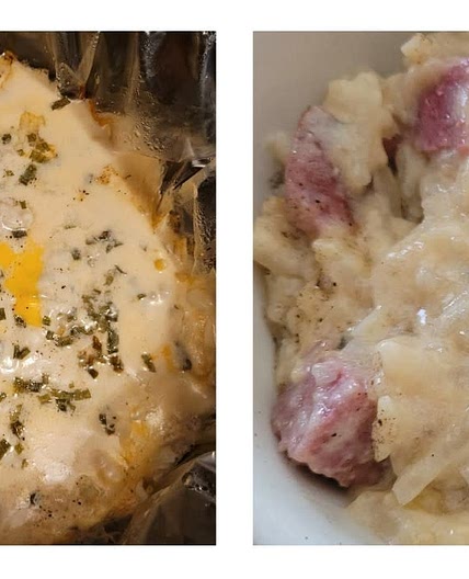 Hashbrown Kielbasa/sausage Crockpot Meal