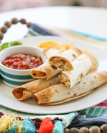 Baked Creamy Chicken Taquitos