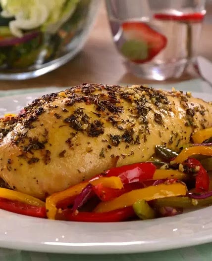 Pollo Rostizado con Pimientos