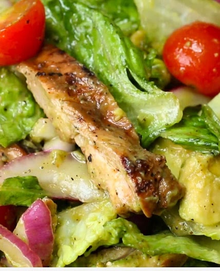 Honey-Lime Chicken and Avocado salad