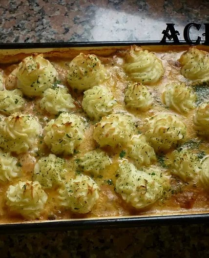 Salteado de Pollo con Puré de Papas