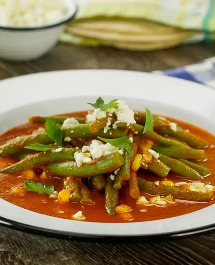 Deliciosos Ejotes a la Mexicana
