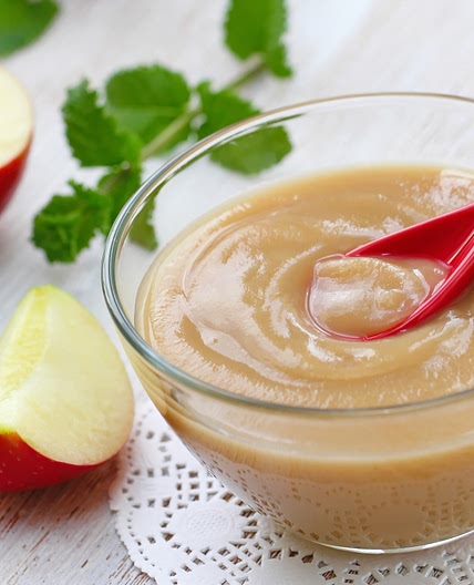 Puré de manzana con cebada