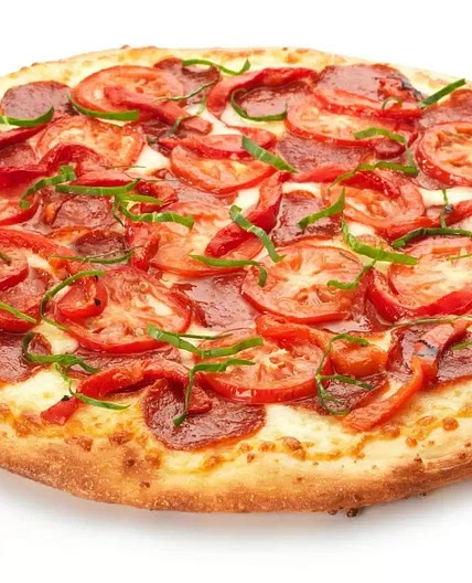 Pizza con Tocino y Tomate