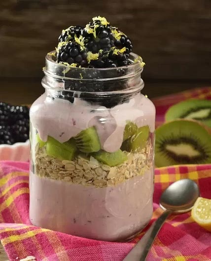 Yoghurt con Arándanos con Avena