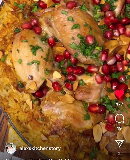 Moroccan Chicken one pot bake