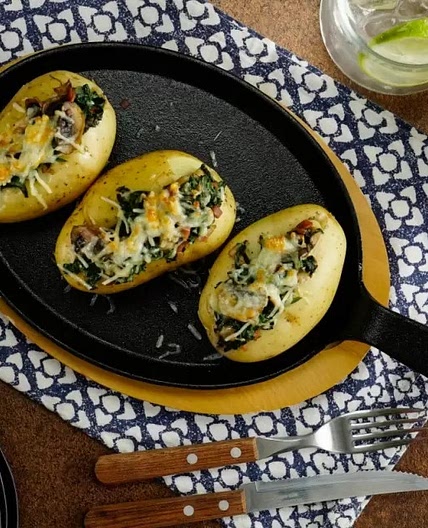 Papa al Horno con Champiñones