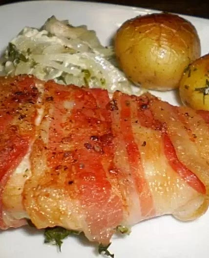 Pollo al Horno con Papas y Tocino